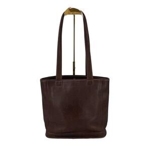 Vintage Coach Weston Shopper  Dark Brown Lether Tote Brass Hardware 90s USA